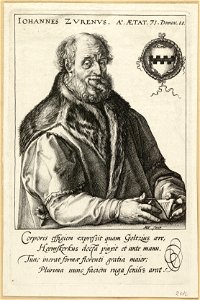 Portret van Jan van Suren Jan van Zuren (1517-1591), drukkeruitgever en burgemeester van Haarlem, op eenenzeventigjarige leeftijd. NL-HlmNHA 1477 53008542