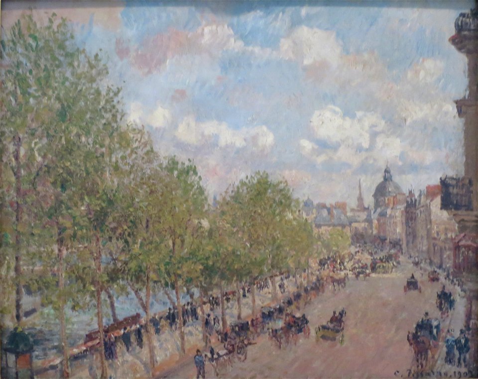 'Quai Malaquais, Sunny Afternoon' by Camille Pissarro, 1903, Hermitage