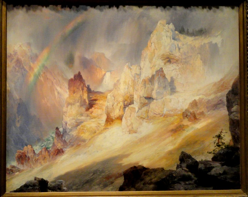 Rainbow over the Grand Canyon of the Yellowstone, 1900, by Thomas Moran - SAAM - DSC00847