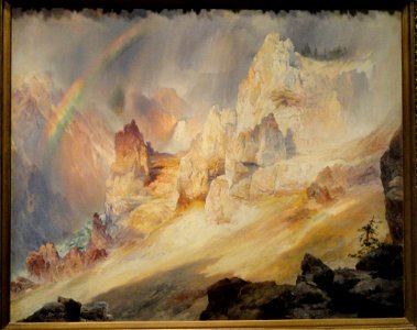 Rainbow over the Grand Canyon of the Yellowstone, 1900, by Thomas Moran - SAAM - DSC00847