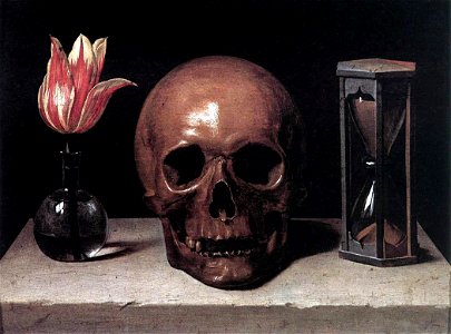 Philippe de Champaigne Still-Life with a Skull. Free illustration for personal and commercial use.