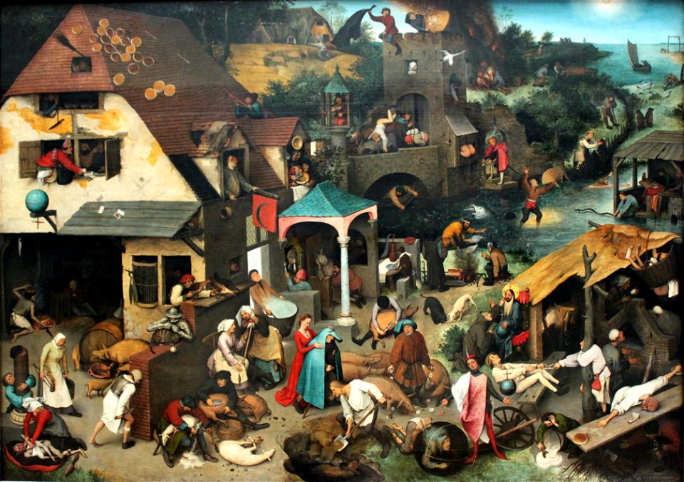 Pieter Bruegel the Elder - The Dutch Proverbs anagoria