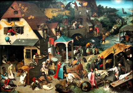 Pieter Bruegel the Elder - The Dutch Proverbs anagoria