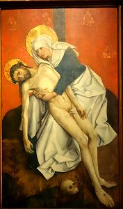 Pieta, artist unknown, circle of Rogier van der Weyden, 1448 - Museum M - Leuven, Belgium - DSC05170