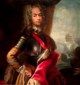 Portrait of King Joao V and the Battle of Cape Matapan