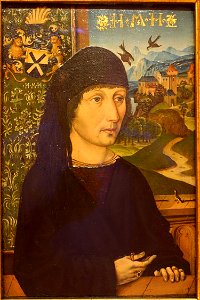 Portrait of Levinus Memminger by Michael Wolgemut, c. 1485 AD, oil on wood - Museo Nacional Centro de Arte Reina Sofía - DSC08594