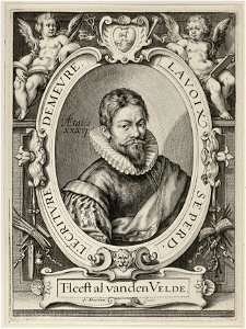 Portret van de Haarlemse kunstenaar Jan van de Velde (I) op 36-jarige leeftijd. NL-HlmNHA 1477 53010842