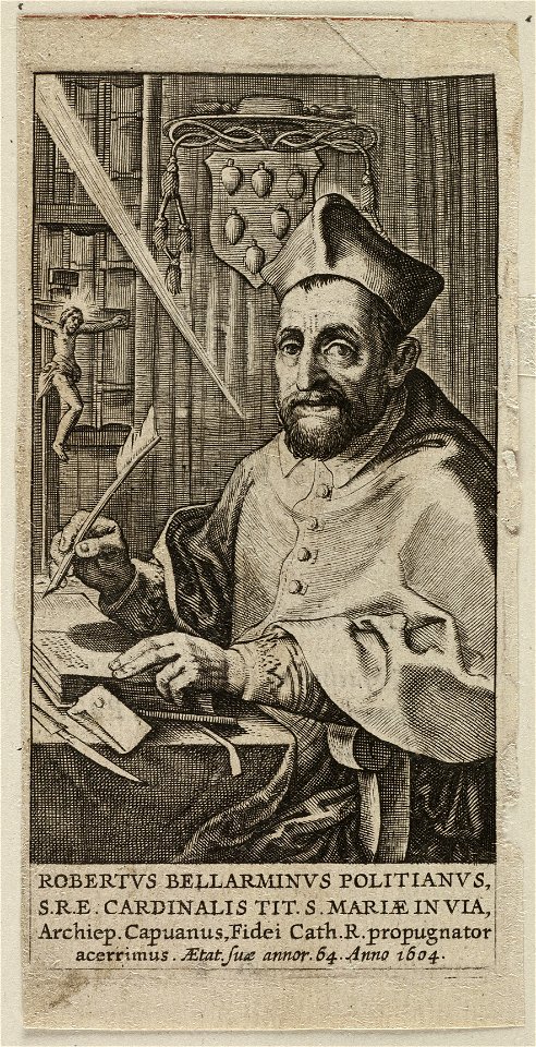 Portret van Roberto Bellarmino op 64 jarige leeftijd. NL-HlmNHA 1477 53009906