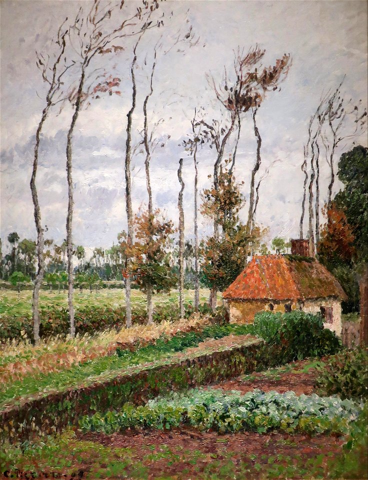 Landscape at Varengeville, Gray Weather by Camille Pissaro