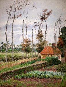 Landscape at Varengeville, Gray Weather by Camille Pissaro