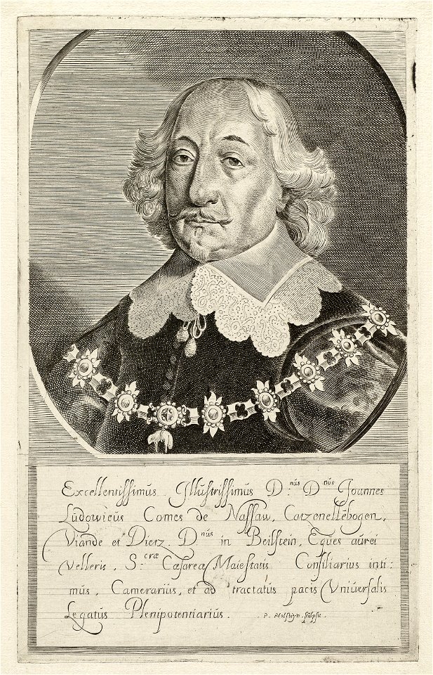 Portret van Johan Lodewijk, graaf van Nassau-Hadamar. NL-HlmNHA 1477 53008693