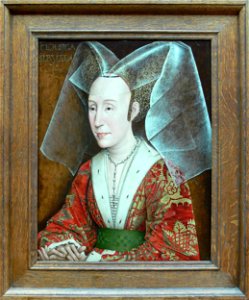 Rogier van der Weyden workshop - Portrait of Isabella of Portugal - with frame