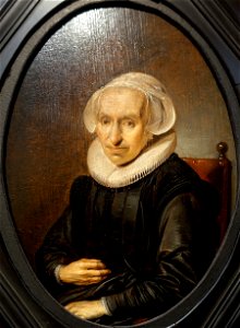 Portrait of a woman, by Pieter Jacobs Codde, 1667, oil on wood - Villa Vauban - Luxembourg City - DSC06502