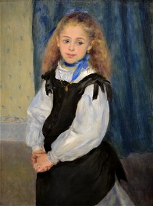 Portrait of Mademoiselle Legrand, by Pierre-Auguste Renoir. Free illustration for personal and commercial use.
