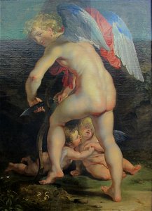 Rubens, da parmigianino, amore che fabbrica l'arco