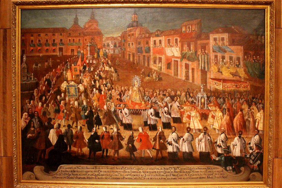 Procesión de la Virgen de Gracia en la Plaza de la Cebada. Museo de Historia de Madrid
