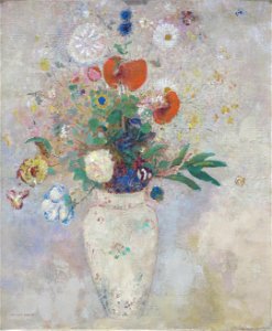 Vase of Flowers by Odilon Redon, 1901, California Palace of the Legion of Honor. Free illustration for personal and commercial use.