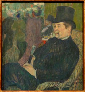 Portrait of Monsieur Delaporte in the Jardin de Paris, by Henri de Toulouse-Lautrec, 1893 - Ny Carlsberg Glyptotek - Copenhagen - DSC09471. Free illustration for personal and commercial use.