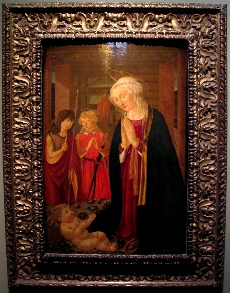 Cosimo rosselli, natività coi santi g. battista e giorgio, 1480 ca.
