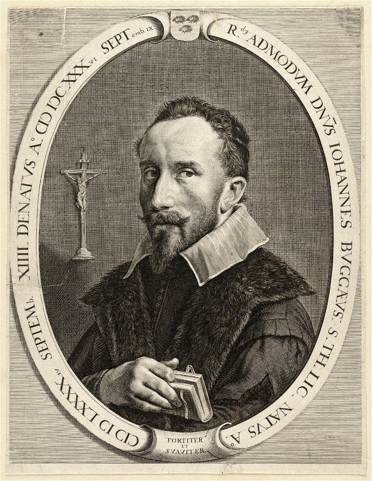 Portret van de theoloog Johannes Buggaeus. NL-HlmNHA 1477 53009820