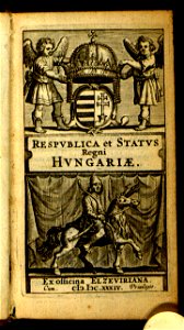 Respublica et status regni Hungariae - 1634 - Universiteitsbibliotheek VU XL.05564