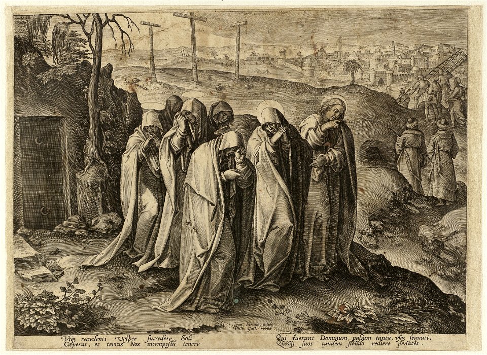 Prent uit de ongenummerde, eenenveertig delige prentenserie getiteld 'Passie, dood en wederopstanding van Christus' Passio, mors et resvrrection dn. Nostri Iesv Christ. NL-HlmNHA 1477 53008146