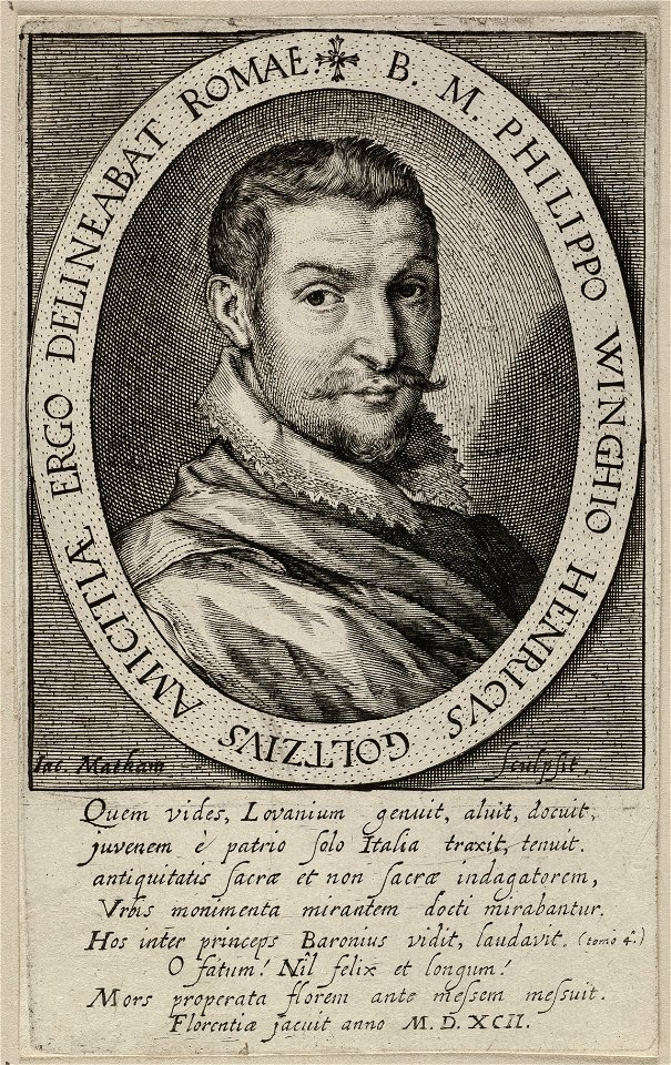Portret van Philips van Winghe, kunstliefhebber en vriend van Hendrick Goltzius. NL-HlmNHA 1477 53010843