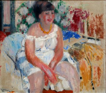 Rik Wouters - Femme au bord du lit. Free illustration for personal and commercial use.