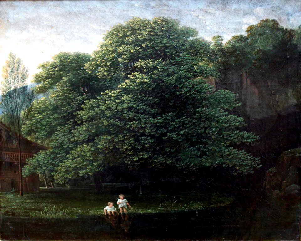 1800 Schinkel Landschaft mit zwei badenden Kindern anagoria