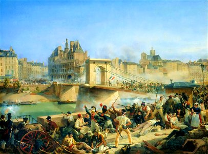 Prise de l'Hôtel de ville - le Pont d'Arcole