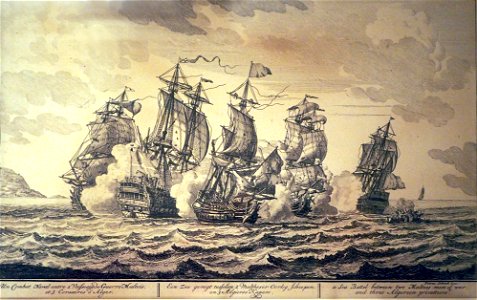 Schenk Sea Battle between two Warships