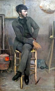 1887 Roederstein Bildnis eines Malers in einem Pariser Atelier anagoria. Free illustration for personal and commercial use.