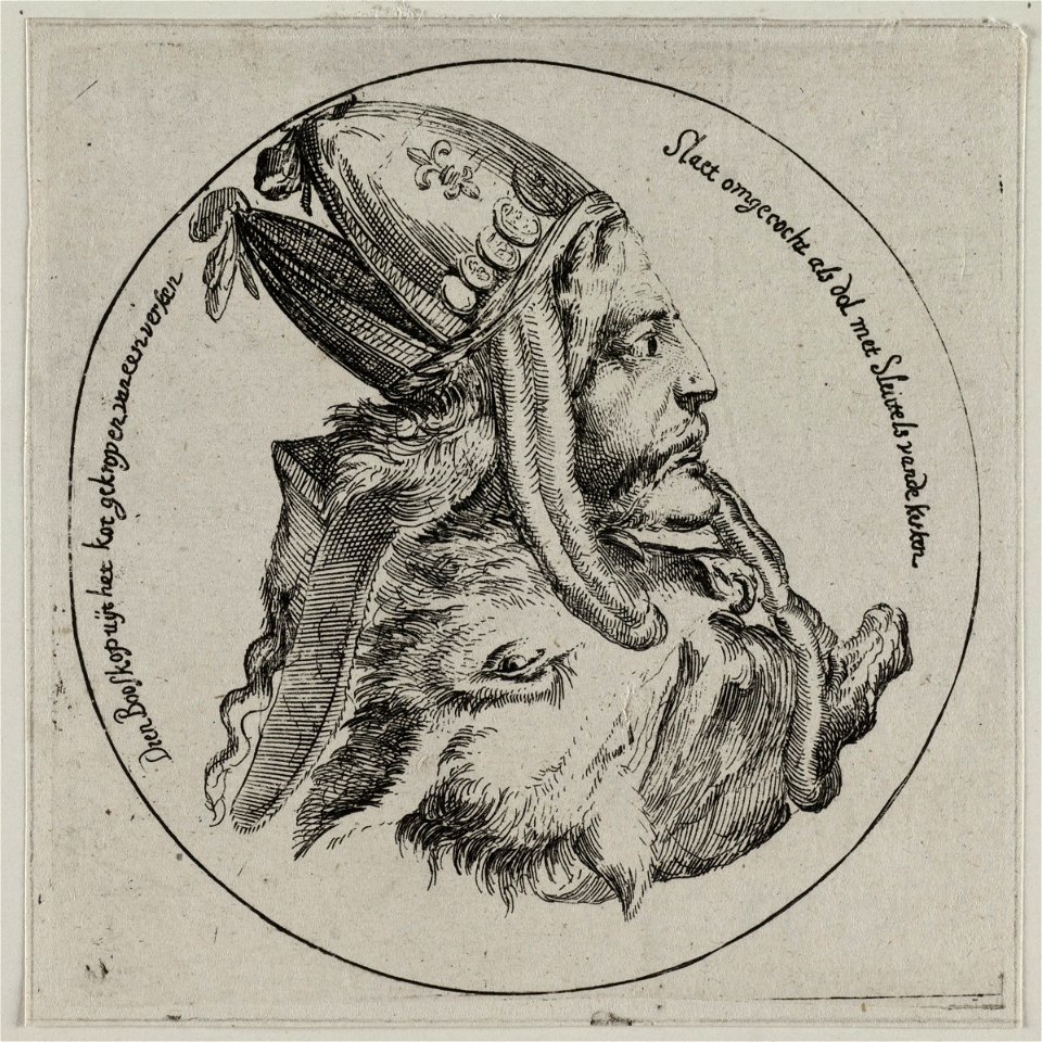 Rond portret van Christoph Bernard von Galen, bisschop van Munster. NL-HlmNHA 53009038
