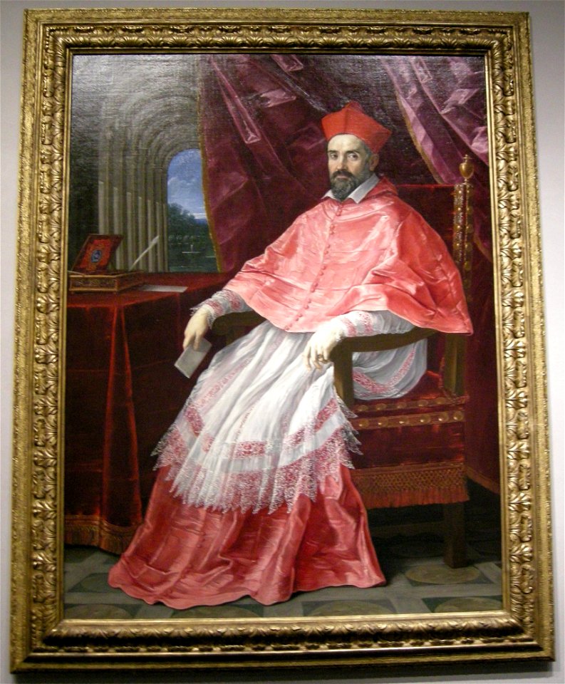 Guido reni, ritratto del cardinale roberto ubaldino, legato papale a bologna, 1627