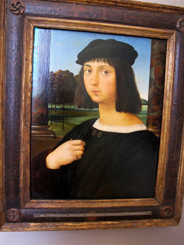 Scuola umbra, ritratto di giovane