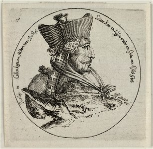 Rond portret van aartsbisschop Maximiliaan van Keulen. NL-HlmNHA 53009040