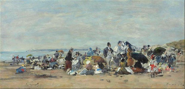 Scéne de plage à Trouville