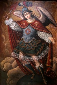 The Archangel Jophiel, Peru, 18th century, Phoenix Art Museum. Free illustration for personal and commercial use.