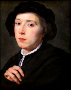 Peter Paul Rubens - Junger Mann mit schwarzem Barett. Free illustration for personal and commercial use.