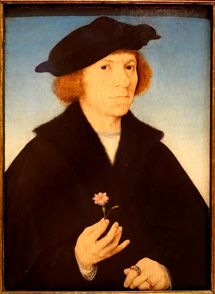 Self portrait by Joos van Cleve, c. 1519 AD, oil on wood - Museo Nacional Centro de Arte Reina Sofía - Madrid, Spain - DSC08557
