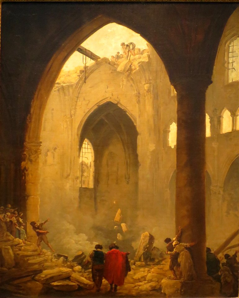 'The Destruction of a Church' by Hubert Robert, 1787, Pushkin Museum