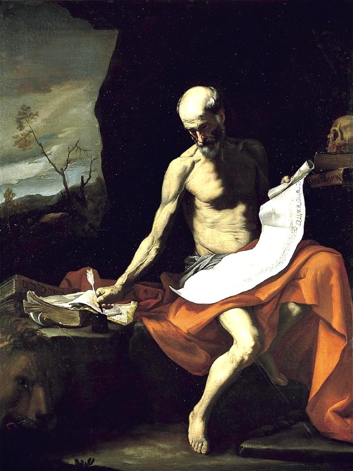 San Jerónimo escribiendo en el desierto (Real Academia de Bellas Artes de San Fernando)