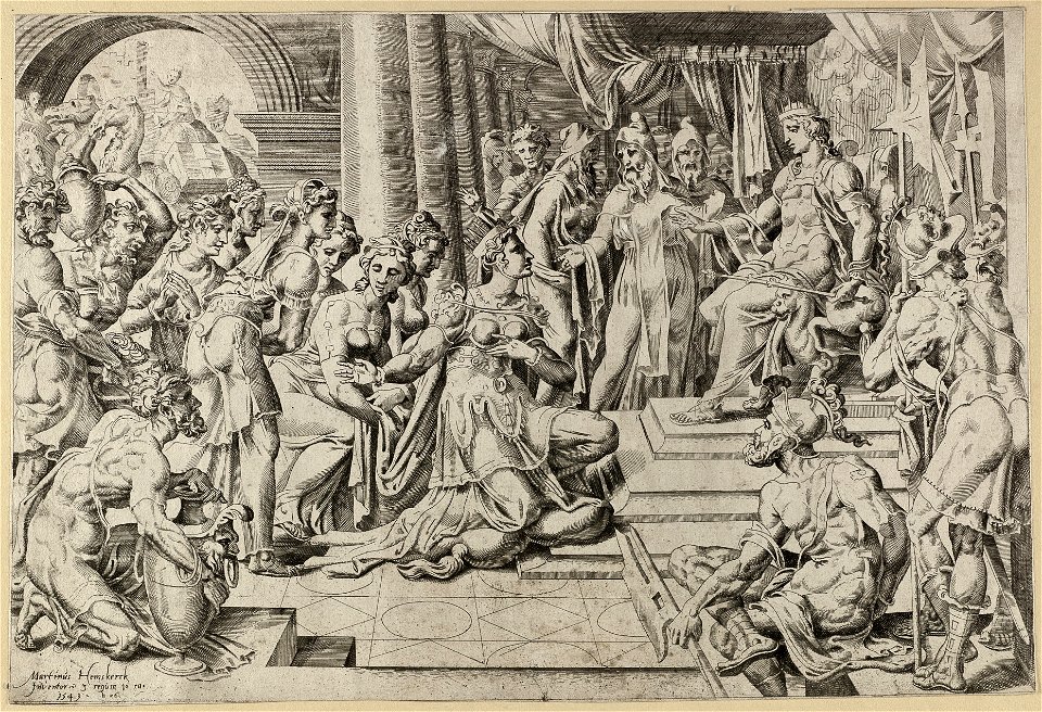 Salomon en de koningin van Seba (1 Koningen 10), NL-HlmNHA 1477 53008577