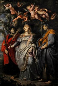 Rome Chiesa Nuova Flavia Domitilla van Terracina, Nereus en Achilleus (Rubens) 10-01-2011 10-50-38