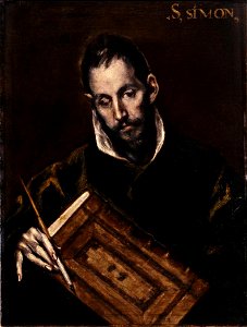 San Lucas Evangelista, de El Greco. (Museo Nacional de Escultura de Valladolid). Free illustration for personal and commercial use.