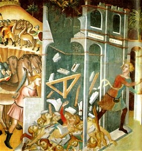 SG OT The house of Job falls on his children Bartolo di Fredi