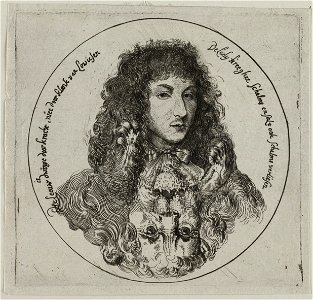 Rond portret van koning Lodewijk XIV. NL-HlmNHA 53009037