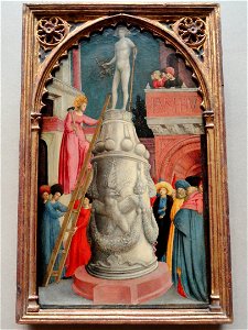 Saint Apollonia Destroys a Pagan Idol, Giovanni d'Alemagna, c. 1442-1445, tempera on panel - National Gallery of Art, Washington - DSC08833