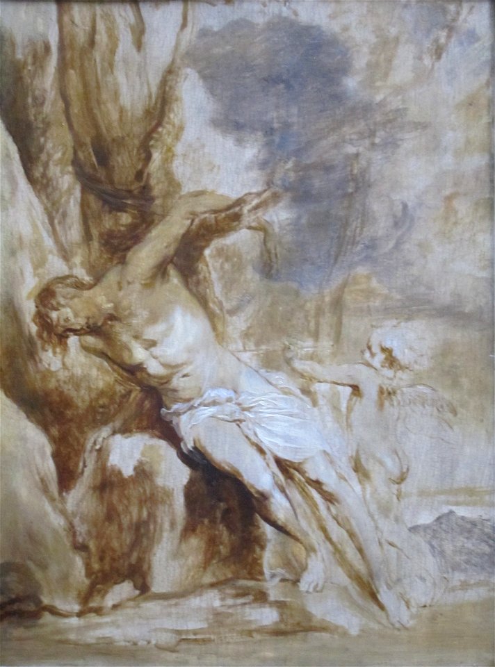 Saint Sebastian Tended by an Angel by Anthony van Dyck, Getty Center