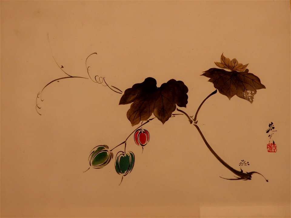 Leaf from an album of 6 leaves by Shibata Zeshin, lacquer on paper, Honolulu Museum of Art II